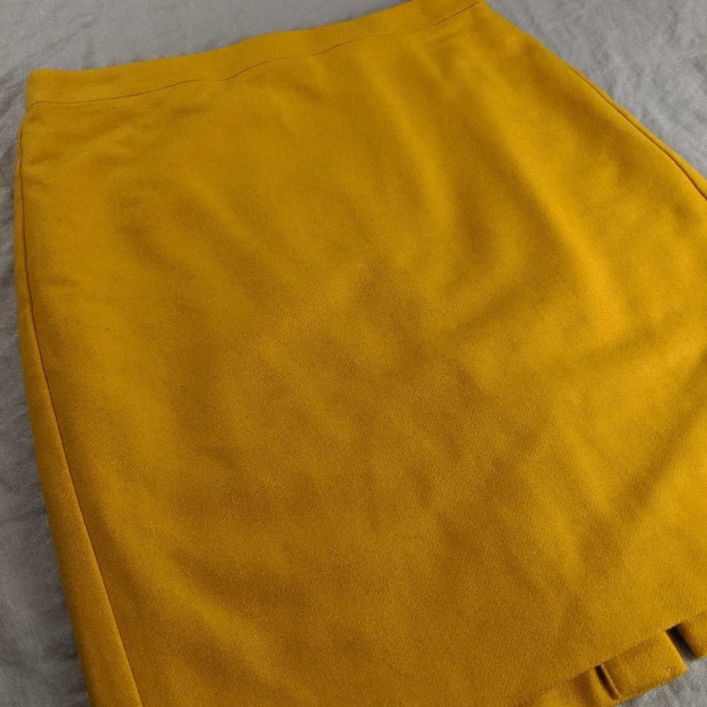 J Crew Yellow Pencil Skirt